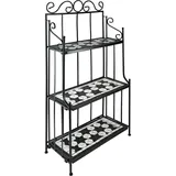 Tectake tectake® Metallregal, mit 3 61x29x114cm