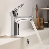 CECIPA Mischbatterie für Waschbecken, Chrom-Wasserhahn, Badezimmer-Wasserhahn aus Edelstahl