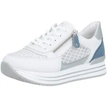 remonte Damen Low-Top Sneaker Blau/Weiß 38