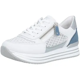 remonte Damen Low-Top Sneaker Blau/Weiß 38