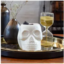 Candle BROTHERS Teelicht Duftlampe Skull Weiß