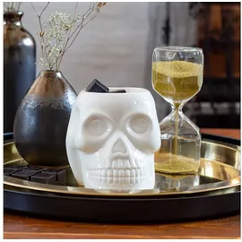 Candle BROTHERS Teelicht Duftlampe Skull Weiß