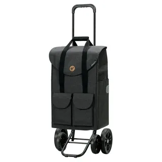 andersen shopper manufraktur Andersen Einkaufstrolley - klappbar - 54 Liter - 4 Räder - höhenverstellbar - belastbar 50 kg - Stahlgestell - Trolley - Quattro Shopper Jacob anthrazit
