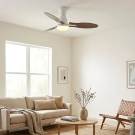 GLOBO LED Deckenventilator 107 cm Braun