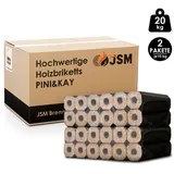 JSM-Brennholz Eichenholzbriketts Pini&Kay - 2 Pakete, 12 Briketts je Paket