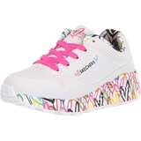 SKECHERS Mädchen Uno Lite Lovely Luv Sneaker, White Synthetic H. Pink Trim, 37 EU