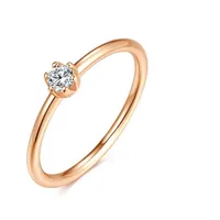 Lisandra Scott Silberring Ring mit weißem Stein 925 Silber, Verlobungsring Solitär-Ring Damen braun 60