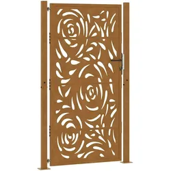 vidaXL Gartentor 105x180 cm Wetterfester Stahl Flammen-Design