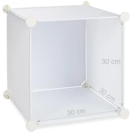 Relaxdays Regalsystem 95 x 95 x 32 cm Weiß