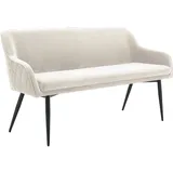 SalesFever Sitzbank 160 cm Samt Creme 368688