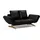 Innovation Living Schlafsofa Ghia Eiche Lederoptik Black
