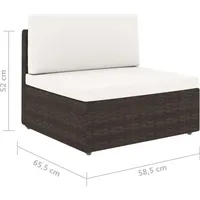 vidaXL Garten-Lounge-Set 5-tlg. braun