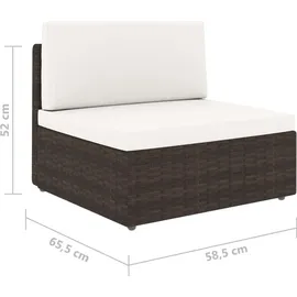 vidaXL Garten-Lounge-Set 5-tlg. braun