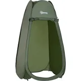 Outsunny Pop-up Duschzelt, Tragbare, Faltbare, Uv-beständige Toilette Mit Tragetasche, Für Strand, Angeln, Wandern, Baden Im Freien, Grün