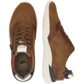 Mustang Sneaker Herren Dunkelbraun/Weiß/Dunkelblau 45