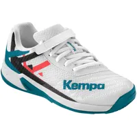 Kempa Jungen Unisex Kinder Wing 2.0 Junior Handball-Schuhe, weiß/rot/schwarz,