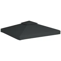 vidaXL Pavillon-Ersatzdach 310 g/m2 Dunkelgrau 3x3 m