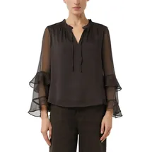 Comma, Comma Strukturierte Chiffonbluse mit femininen Volants - 38