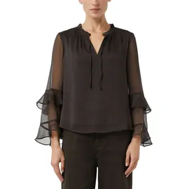 Comma, Comma Strukturierte Chiffonbluse mit femininen Volants - 38