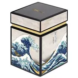 GOEBEL Hokusai Teedose aus Metall in der Farbe Blau - Die Welle, Maße: 7,5cm x 7,5cm x 11cm, 67-065-10-1