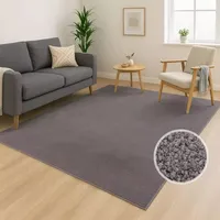 Carpet City "CALMA 200", grau, B:80cm H:14mm L:140cm, Obermaterial: