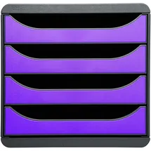Exacompta Schubladenbox Big Box 4 Schubladen, Iderama Violett
