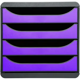 Exacompta Schubladenbox Big Box 4 Schubladen, Iderama Violett