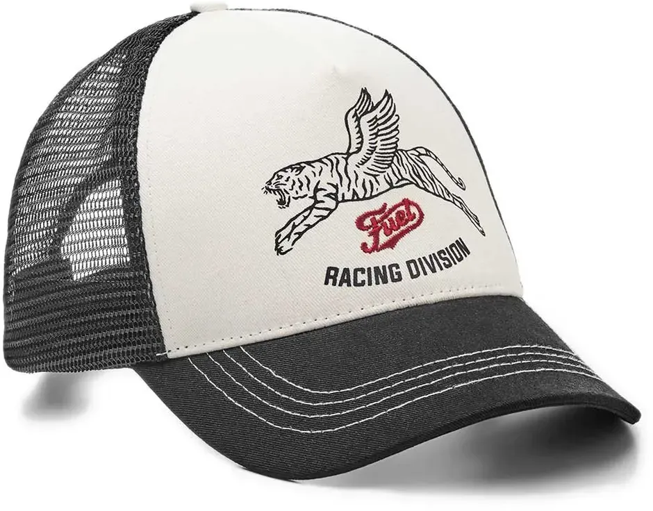 Fuel Motorcycles Racing Division Kappe - White / Black - One Size