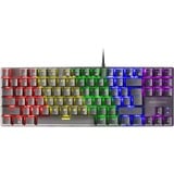 MARSGAMING MK80 Schwarz, Mechanische Gaming Tastatur TKL FRGB, Antighosting, Switch Mechanischer Rot, US Sprache