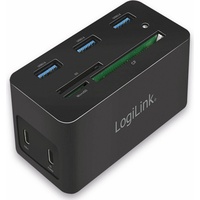 Logilink UA0370 USB C), Dockingstation + USB Hub, Schwarz