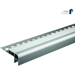 Rutec Projekt Stufenprofil Indirekt SP68/26, Aluminium, für Strip bis 1.22cm Breite, Aluminium eloxiert, 200cm RUP-PFI245