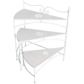 Hti-Living Blumentreppe Lani 60 x 30 cm Weiß