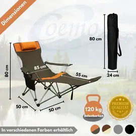 Coemo Campingstuhl Tragbar Braun