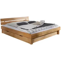 Main Möbel Doppelbett Bett mit Schubkästen Massivholz180x200cm Kernbuche geölt