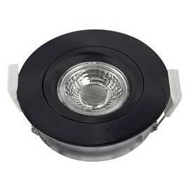 Heitronic LED Einbaustrahler DL6809, rund, schwarz