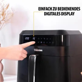 setpoint 6 Ltr. XXL Heißluftfritteuse ohne Fett & Öl, 9 Portionen Pommes, & Salzstreuer