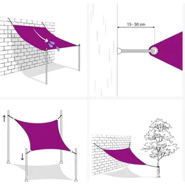vidaXL Sonnensegel 4 x 7 m Weiß
