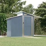 SECOLI Gerätehaus Gartenhaus Metall XXL Gartenhaus Metall pultdach Geräteschuppen Outdoor Geräteschrank Stahl mit Praktischer Griff Verzinkter Stahl-Grau-Typ 2