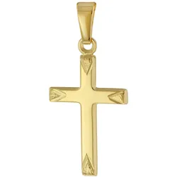 trendor 51798 Kreuz-Anhänger Gold 585 / 14 Karat für Damen, Herren, Kinder