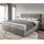 DeLife Boxspringbett Dream-Fine Mikrofaser Beige 200x200 cm mit Taschenfederkernmatratze und Topper Visco