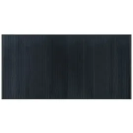 vidaXL Teppich, Rechteckig Grau 100x200 cm Bambus
