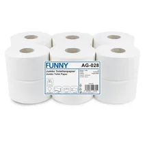 Plock GmbH Jumbo-Toilettenpapier 3-lagig 12 Rollen