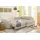 luma-home Dauerschlaf-Ecksofa Federkern Couch Bettkasten mit Cordstoff Beige Grau & Beige/Grau