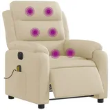 vidaXL Massagesessel Elektrisch Creme Stoff