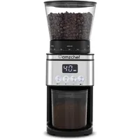 AMZCHEF Kaffeemühle Elektrisch | Individuelles Schleifvolumen und 30Mahlgrad Einstellbar | Elektrische Kaffeemühle mit 300g großem Trichter Antistatisch | Leise Kaffeemühle Kegelmahlwerk mit LCD