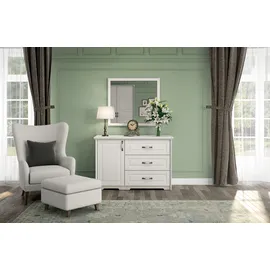 OTTO home Kombikommode Evergreen 131 x 88 x 48 cm Elfenbeinfarben Weiß