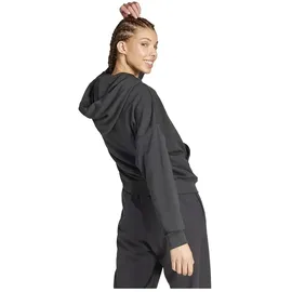 adidas Essentials Big Logo French Terry Loose Hoodie Black / White 2XS