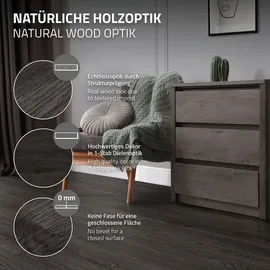 ML-Design PVC Bodenbelag Selbstklebende 2mm, 32 Dielen Eiche Dunkelgrau Holzoptik, rutschfest, wasserfest, Einfache Verlegung