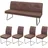 MCW Esszimmer-Set braun 5er-Set