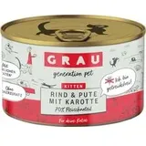 Grau Kitten Getreidefrei x 200 g - Rind, Pute & Karotten